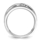 14k White Gold 1/3 Ct. Lab Grown Diamond VS/SI+ G+ Polished and Grooved Men's Ring