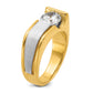 14k Two-tone Two Tone 1 1/4 Ct. Lab Grown Diamond VS/SI+ G+ Polished and Brushed Men's Ring