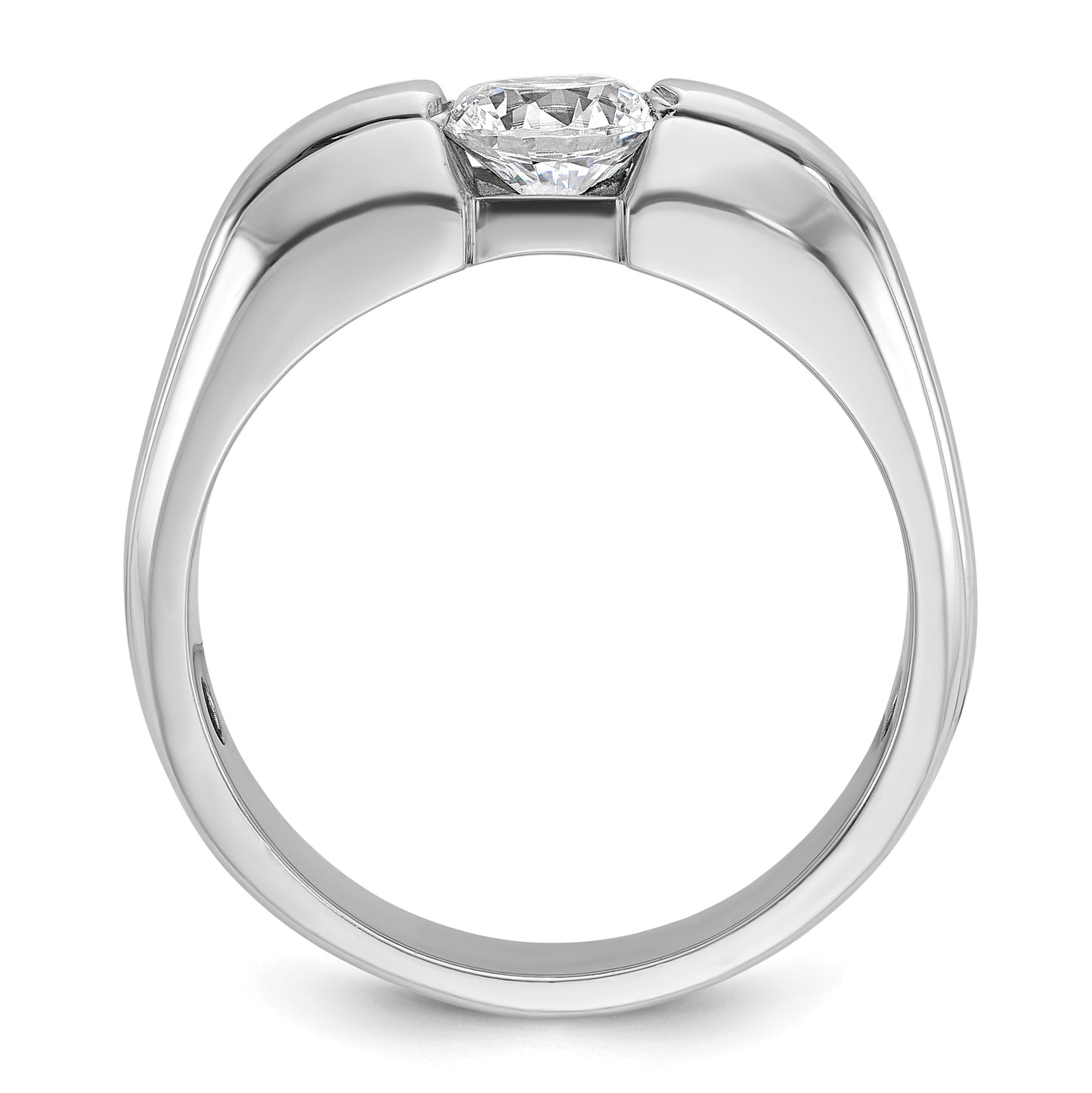 14k White Gold 1 Ct. Lab Grown Diamond VS/SI+ G+ Men's Ring