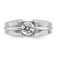 14k White Gold 1 Ct. Lab Grown Diamond VS/SI+ G+ Men's Ring