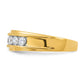 14k Yellow Gold 7/8 Ct. Lab Grown Diamond VS/SI+ G+ Seven Stone Polished Men's Ring