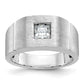 14k White Gold 5/8 Ct. Lab Grown Diamond VS/SI+ G+ Polished and Satin Men's Ring