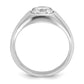 14k White Gold 1 Ct. Lab Grown Diamond VS/SI+ G+ Round Men's Ring