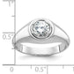 14k White Gold 1 Ct. Lab Grown Diamond VS/SI+ G+ Round Men's Ring