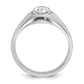 14k White Gold 1 Ct. Lab Grown Diamond VS/SI+ G+ Oval Men's Ring