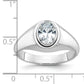 14k White Gold 1 Ct. Lab Grown Diamond VS/SI+ G+ Oval Men's Ring