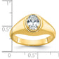 14k Yellow Gold 1 Ct. Lab Grown Diamond VS/SI+ G+ Oval Men's Ring