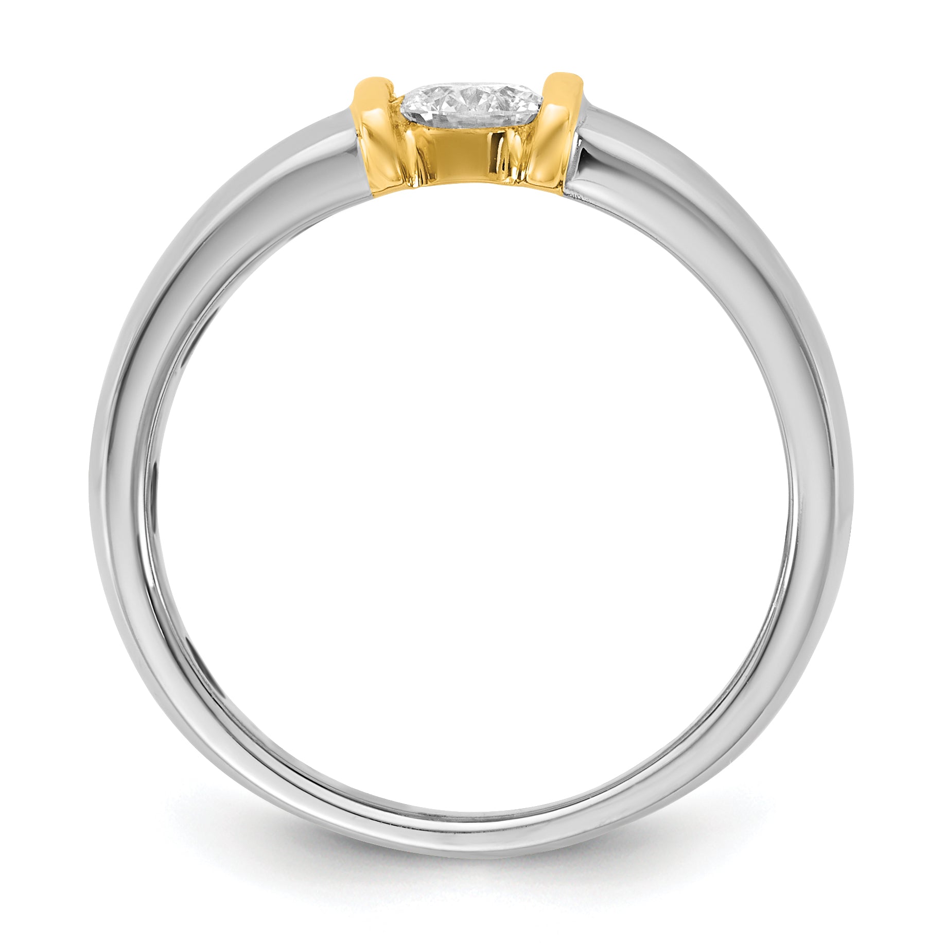 14K Two Tone Ibgoodman 1/3 Carat Lab Grown Diamond Vs/Si+ G+ Complete Ladies Wedding Band