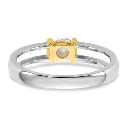 14K Two Tone Ibgoodman 1/3 Carat Lab Grown Diamond Vs/Si+ G+ Complete Ladies Wedding Band