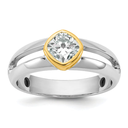 14K Two Tone Ibgoodman 1 Carat Lab Grown Diamond Vs/Si+ G+ Complete Men'S Wedding Band