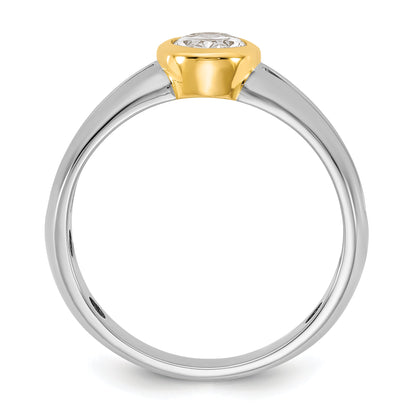 14K Two Tone Ibgoodman 1 Carat Lab Grown Diamond Vs/Si+ G+ Complete Men'S Wedding Band