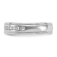 14k White Gold Men's Polished and Milgrain 11-Stone 1/4 Ct. Lab Grown Diamond Ring