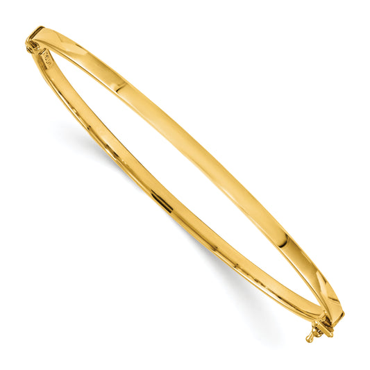 14K Yellow Gold Polished Hinged Bangle