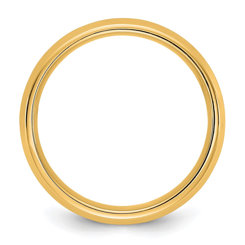 10K Yellow Gold 10Ky 5.5mm Bevel Edge Comfort Fit Band Size 8.5