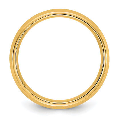 10K Yellow Gold 10Ky 5.5mm Bevel Edge Comfort Fit Band Size 8
