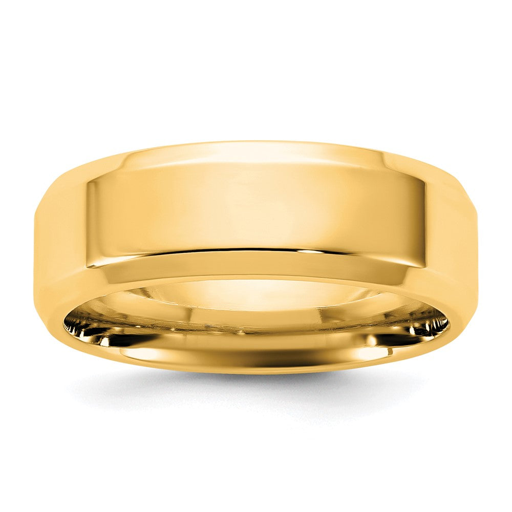 10K Yellow Gold 10Ky 6.5mm Bevel Edge Comfort Fit Band Size 6