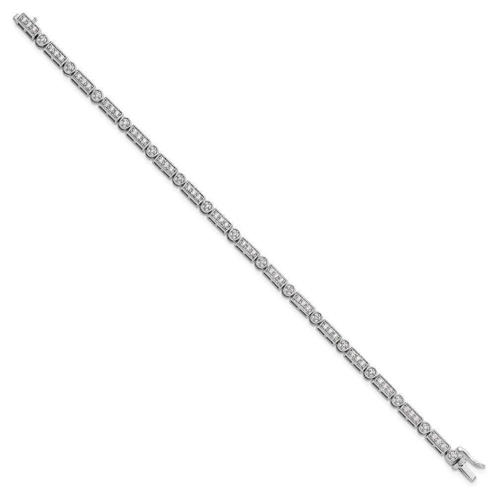 14k White Gold 1 3/8 Ct. Lab Grown Diamond VS/SI+ G+ 7 inch Bracelet