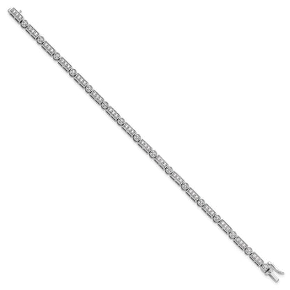 14k White Gold 1 3/8 Ct. Lab Grown Diamond VS/SI+ G+ 7 inch Bracelet