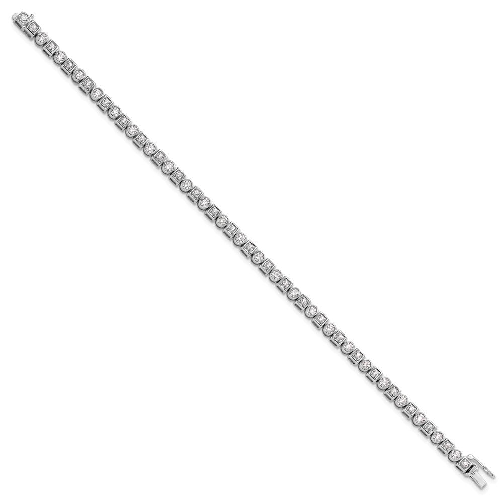 14k White Gold 2 1/8 Ct. Lab Grown Diamond VS/SI+ G+ 6.75 inch Fancy Shapes Bracelet