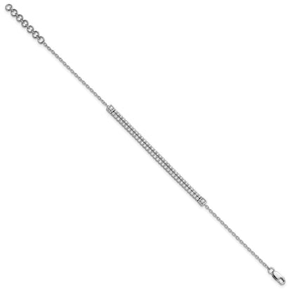 14k White Gold 1 Ct. Lab Grown Diamond VS/SI+ G+ 6.5 inch with 1 inch extention Bracelet