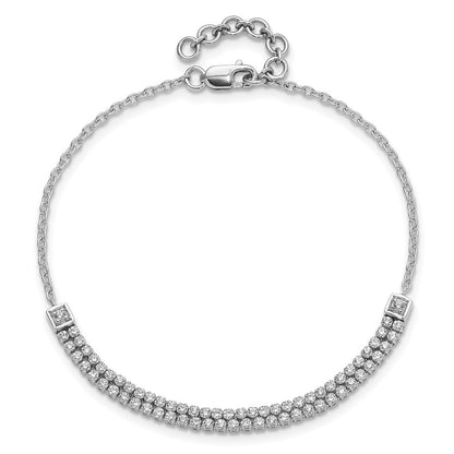 14k White Gold 1 Ct. Lab Grown Diamond VS/SI+ G+ 6.5 inch with 1 inch extention Bracelet