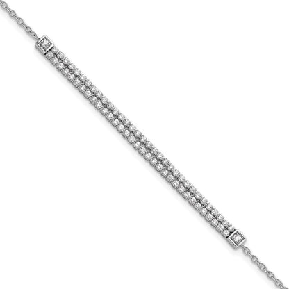 14k White Gold 1 Ct. Lab Grown Diamond VS/SI+ G+ 6.5 inch with 1 inch extention Bracelet
