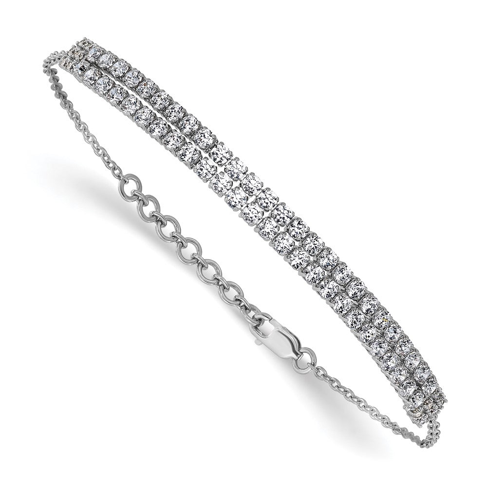 14k White Gold 2 3/8 Ct. Lab Grown Diamond VS/SI+ G+ 6.5 inch with 1 inch extention Bracelet