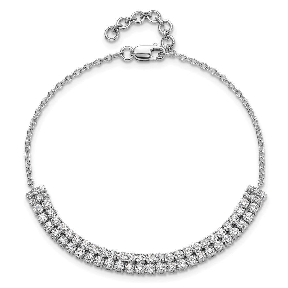 14k White Gold 2 3/8 Ct. Lab Grown Diamond VS/SI+ G+ 6.5 inch with 1 inch extention Bracelet