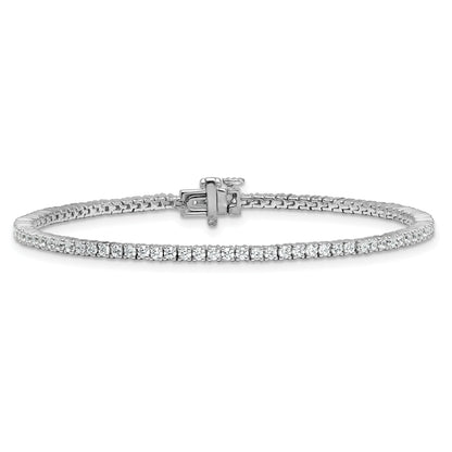 14K White Gold 2 Carat Lab Grown Diamond Vs+ F+ Complete Tennis Bracelet