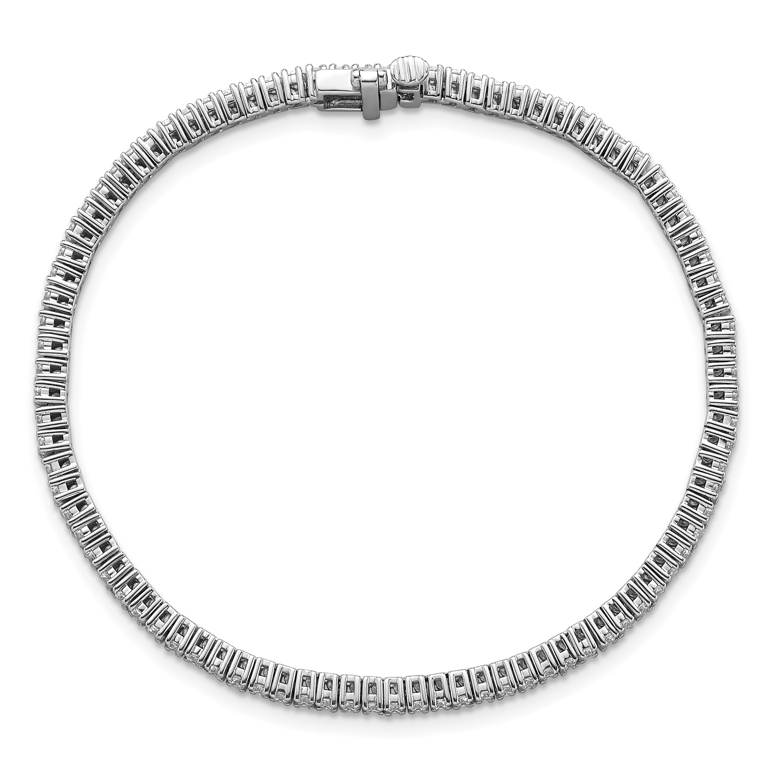 14K White Gold 2 Carat Lab Grown Diamond Vs+ F+ Complete Tennis Bracelet