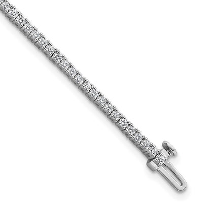 14k White Gold 2 Ct. Lab Grown Diamond VS/SI+ G+ Tennis Bracelet