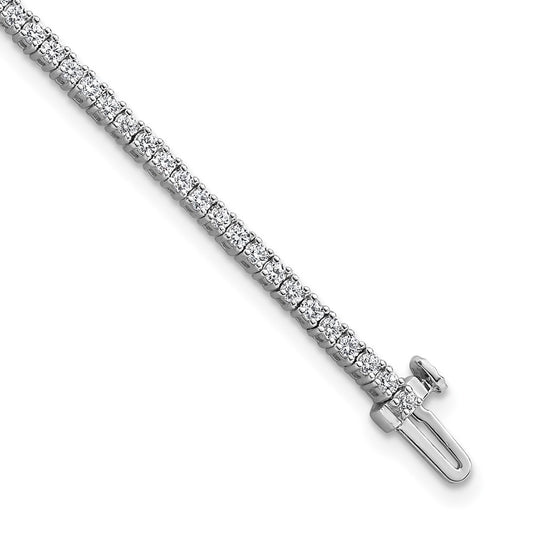 14k White Gold 2 Ct. Lab Grown Diamond VS/SI+ G+ Tennis Bracelet