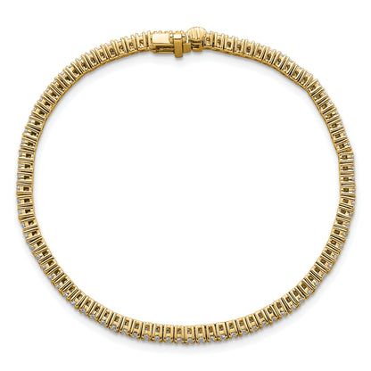 14K Yellow Gold 2 Carat Lab Grown Diamond Vs/Si+ G+ Complete Tennis Bracelet