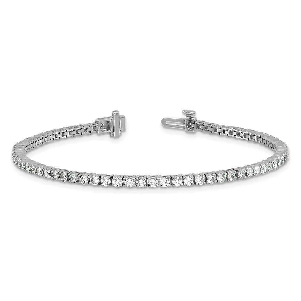 14k White Gold 2 3/4 Ct. Lab Grown Diamond VS/SI+ G+ Tennis Bracelet