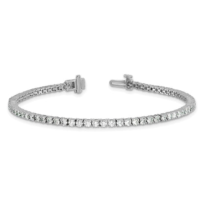 14k White Gold 2 3/4 Ct. Lab Grown Diamond VS/SI+ G+ Tennis Bracelet
