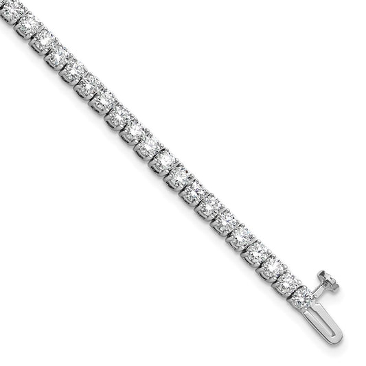 14k White Gold 5 Ct. Lab Grown Diamond VS/SI+ G+ Tennis Bracelet 7 Inch