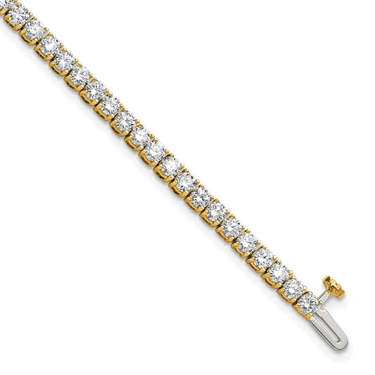 14k Yellow Gold 5 Ct. Lab Grown Diamond VS/SI+ G+ Tennis Bracelet