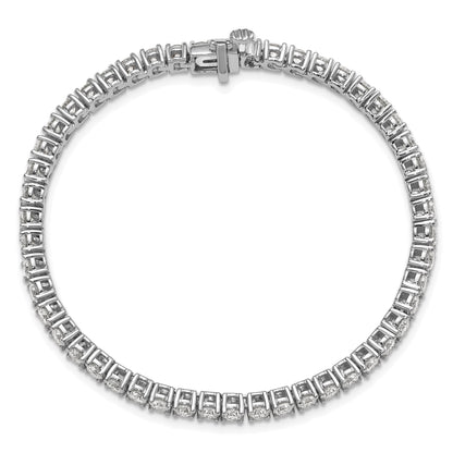 14K White Gold 7 Carat Lab Grown Diamond Vs+ F+ Complete Tennis Bracelet