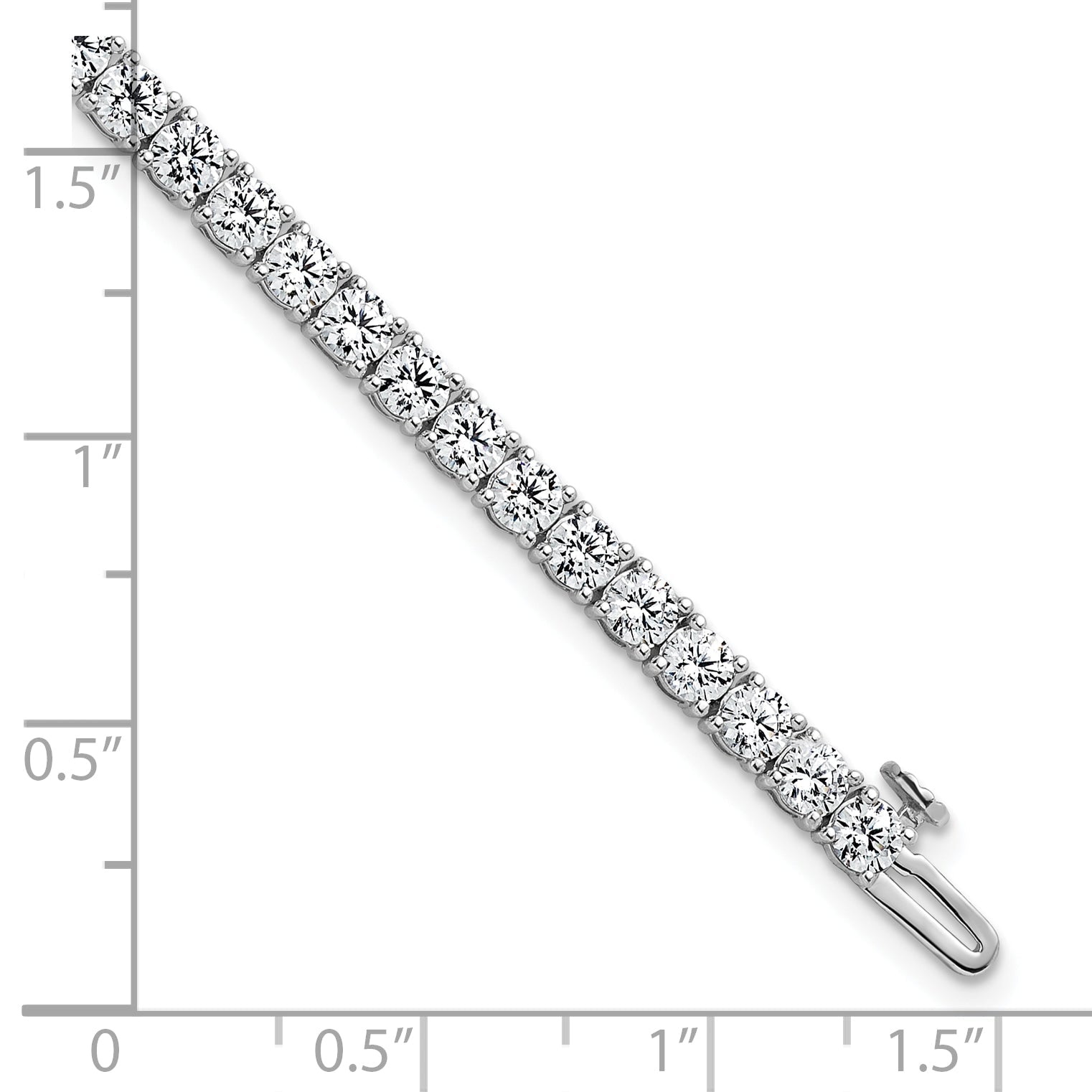 14K White Gold 7 Carat Lab Grown Diamond Vs+ F+ Complete Tennis Bracelet