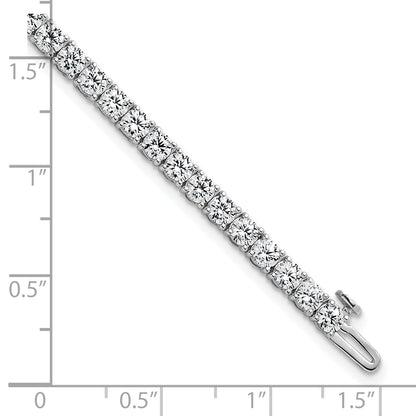 14K White Gold 7 Carat Lab Grown Diamond Vs+ F+ Complete Tennis Bracelet