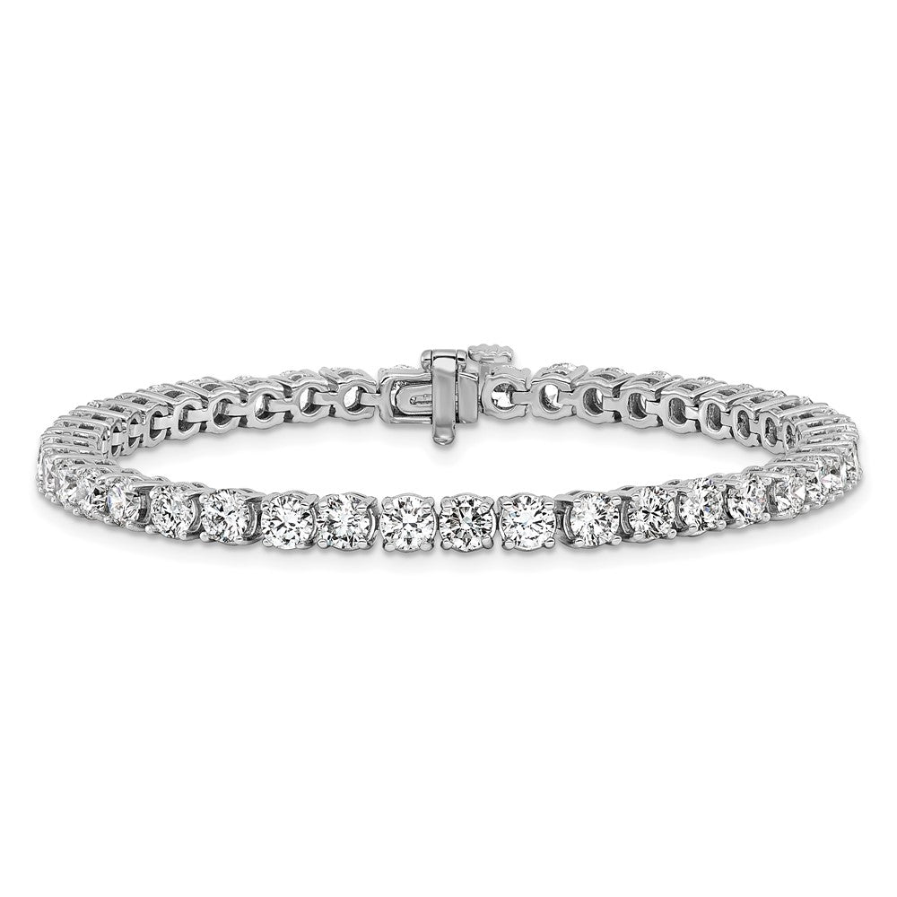 14K White Gold 9 Carat Lab Grown Diamond Vs+ F+ Complete Tennis Bracelet