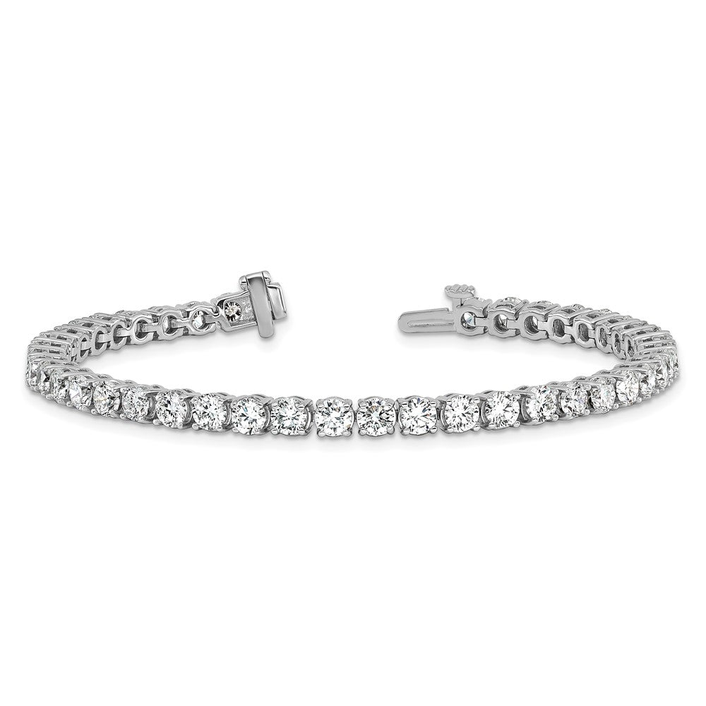 14K White Gold 9 Carat Lab Grown Diamond Vs+ F+ Complete Tennis Bracelet