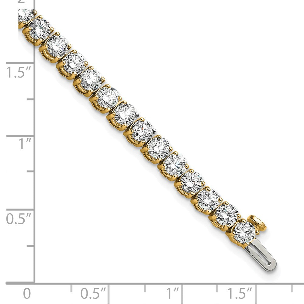 14K Yellow Gold 9 Carat Lab Grown Diamond Vs+ F+ Complete Tennis Bracelet