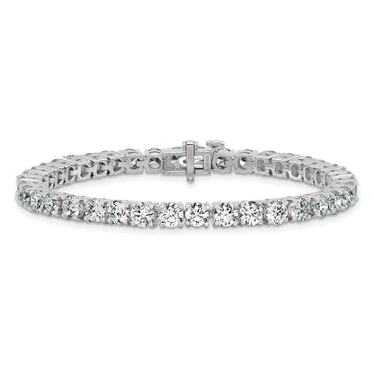 14K White Gold 12 1/2 Carat Lab Grown Diamond Vs+ F+ Complete Tennis Bracelet