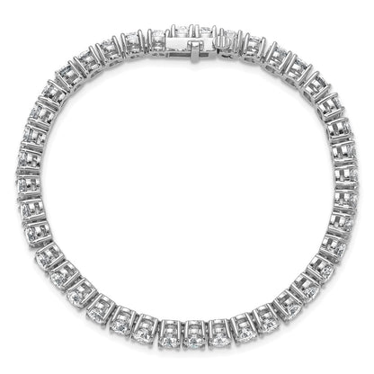 14K White Gold 12 1/2 Carat Lab Grown Diamond Vs+ F+ Complete Tennis Bracelet
