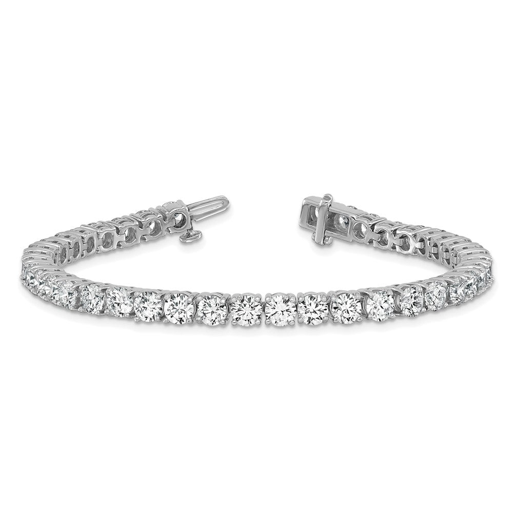 14K White Gold 12 1/2 Carat Lab Grown Diamond Vs+ F+ Complete Tennis Bracelet