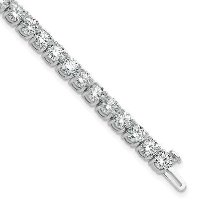 14k White Gold 12 1/2 Ct. Lab Grown Diamond VS/SI+ G+ Tennis Bracelet