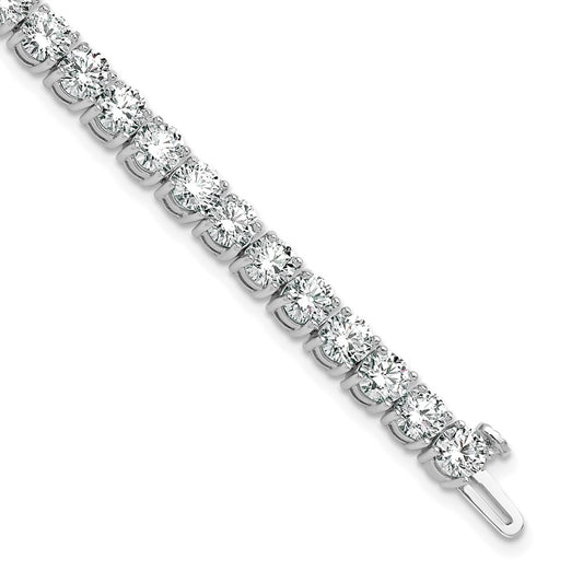14k White Gold 12 1/2 Ct. Lab Grown Diamond VS/SI+ G+ Tennis Bracelet