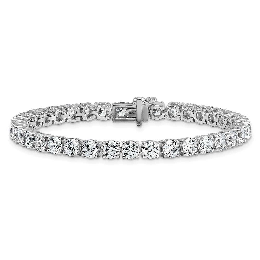 14K White Gold 14 Carat Lab Grown Diamond Vs+ F+ Complete Tennis Bracelet
