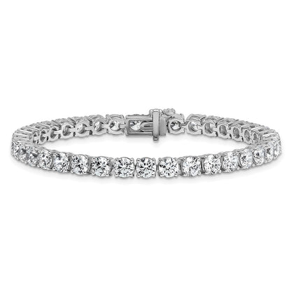 14K White Gold 14 Carat Lab Grown Diamond Vs+ F+ Complete Tennis Bracelet